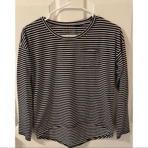 Mudd Striped Black and White shirt 3/4  sleeve